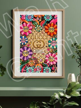 Gucci Whimsical World 11x17 Art Print (Great gift, Gucci World,Gucci Daze)